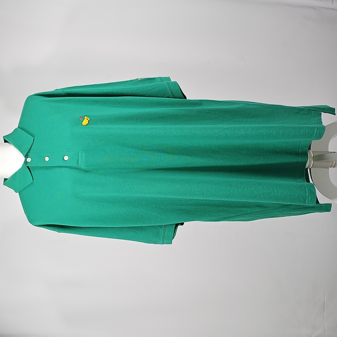 Vintage Slazenger Augusta National Golf Shop Pga Masters Polo Shirt Green L